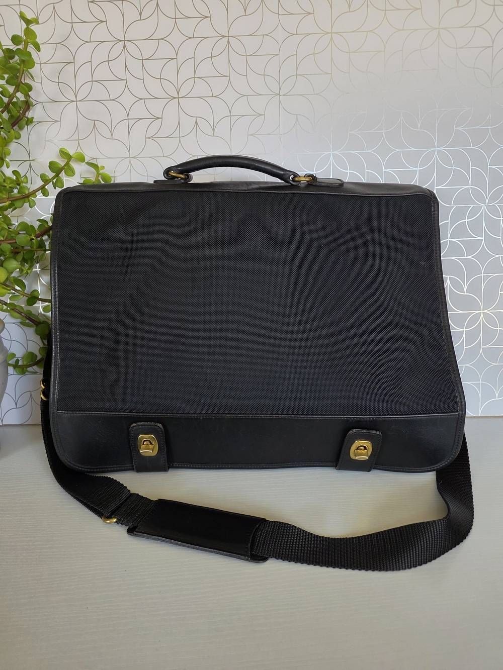 vintage Coach Metropolitan Hybrid ballistic nylon and leather briefcase